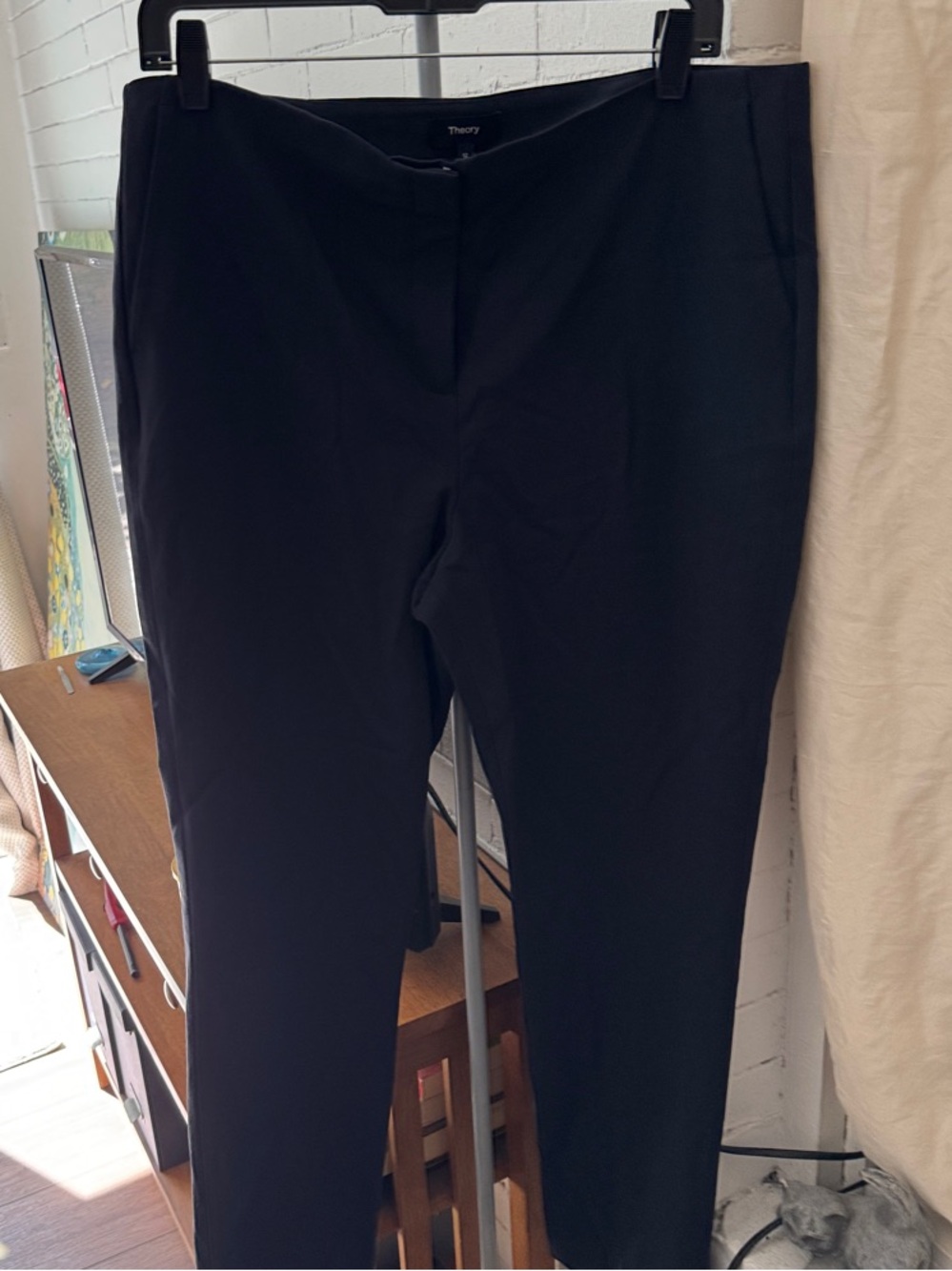 Theory Women's Navy Dress Pants - Classic Tailored Trousers